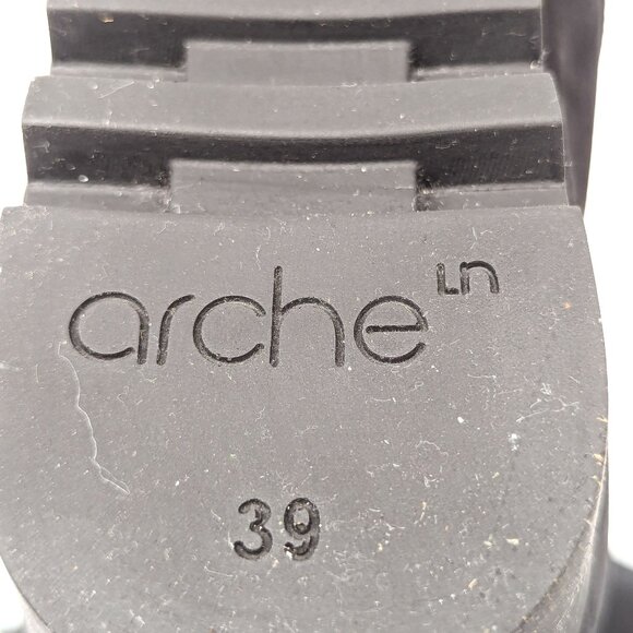 Arche Paris Women Lomhus Black Nubuck Zip Wedge Boots Size 8US EUR39 - Picture 7 of 7